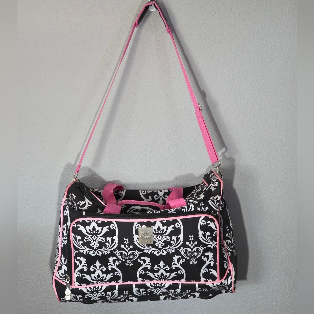 Chic Black and Pink Women's Travel Bag